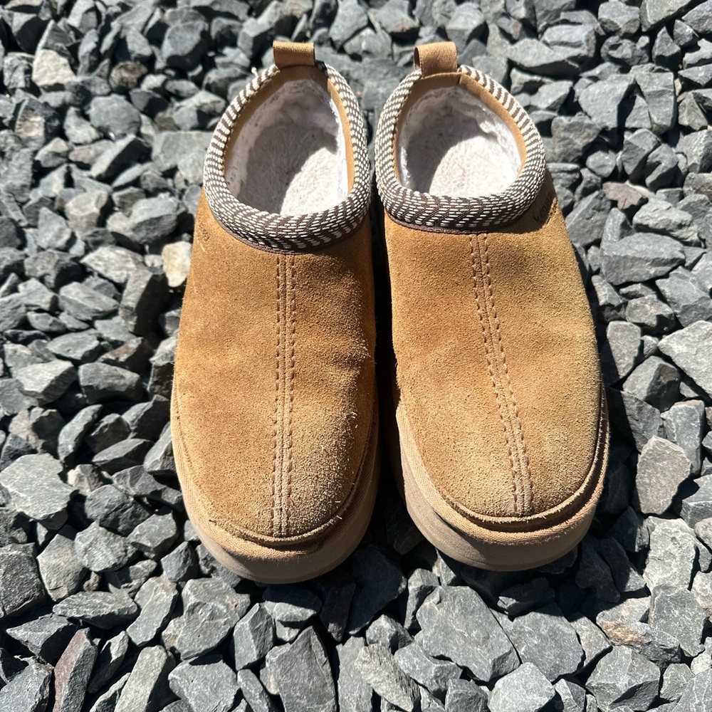 Tan Suede Slip-On Shoes